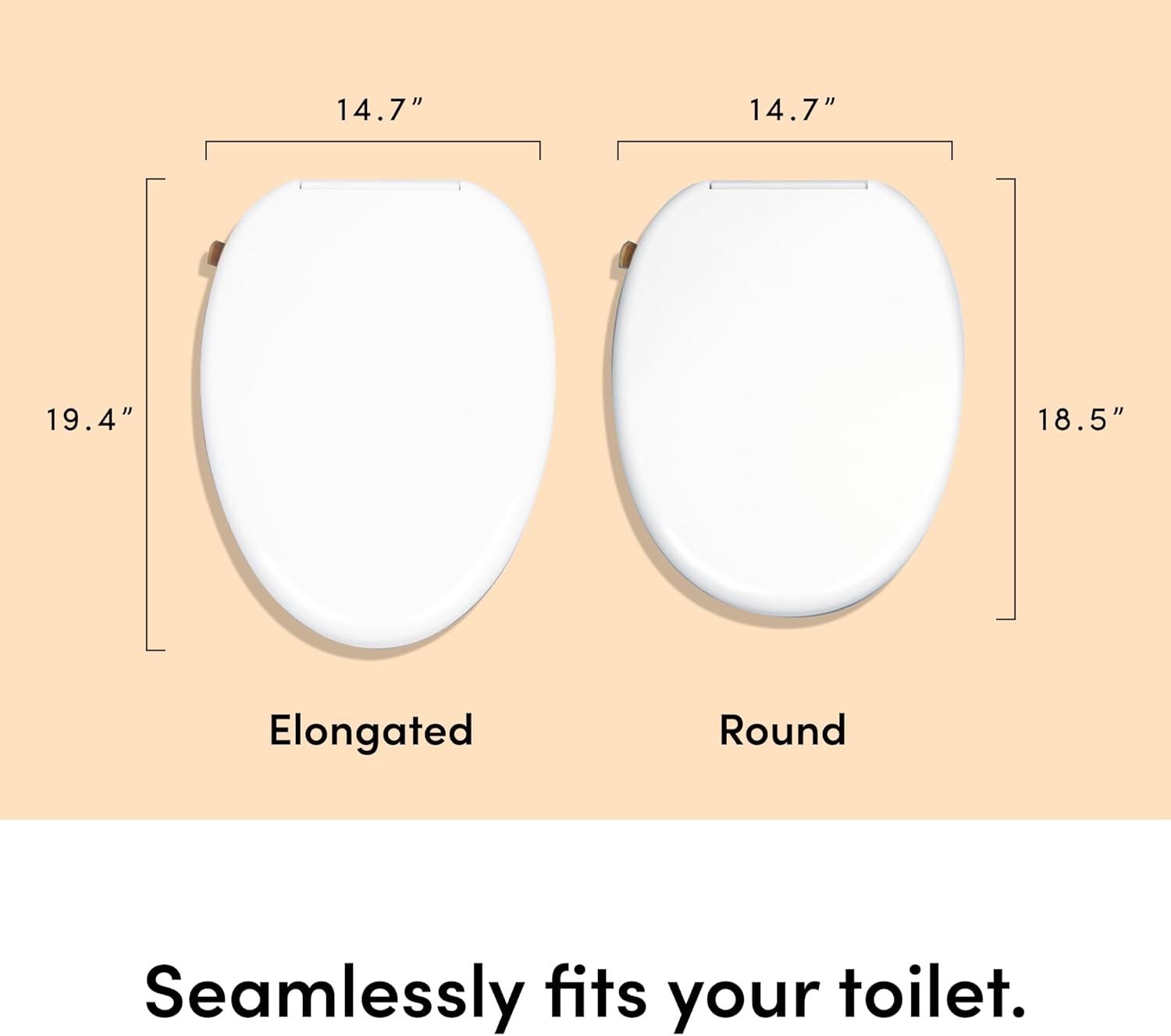 TUSHY Oasis Non-Electric Warm Water Bidet Seat (Elongated): Self-Cleaning Dual Nozzles, Adjustable Temp & Pressure (10-Min DIY Install, Soft-Close Lid, Sleek Design), Spa-Like Comfort, Platinum Knob
