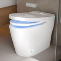 Smart Toilet with Bidet Built In, ADA Comfort Height, One Piece Elongated Toilet with Tank Built in, Pump, Auto Open Close Quiet Flush, Foam Shield, Voice Control Heated Seat,Instant Warm Water