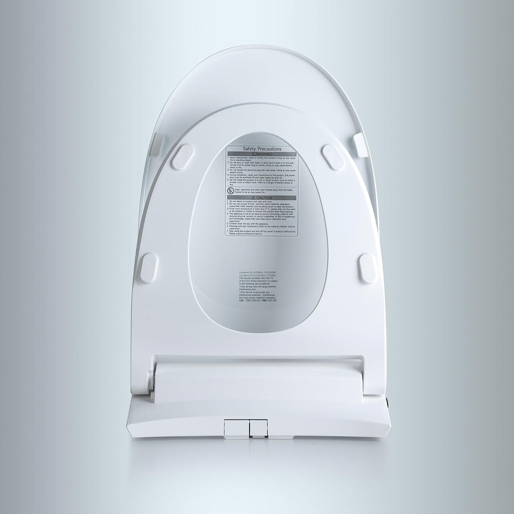 WOODBRIDGE Electronic Bidet Toilet Seat with Auto Open & Close Lid, Child Wash,Air Dryer,Heated seat,Remote Control,Elongated Soft Close, White BID03