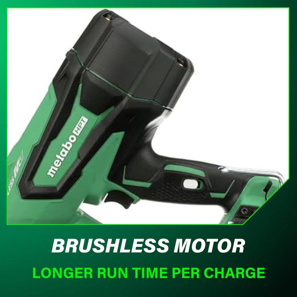 Metabo HPT 36V MultiVolt Cordless Metal Connector Nailer, Power Tool MultiVolt 36V 2.5 Ah Li-ion battery, Pro Tools Innovation Award Winner, Drives 1-1/2' to 2-1/2' Nails, 900 per Charge, NR3665DA