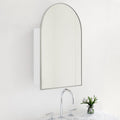 TEHOME 20 x 30'' Brush Nickel Arched Bathroom Medicine Cabinet with Mirror Recessed and Surface Mount Medicine Cabinet Mirror
