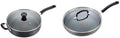 T-fal B36290 Specialty Nonstick 5 Qt. Jumbo Cooker Sauté Pan with Glass Lid, Black AND T-fal E76507 Ultimate Hard Anodized Nonstick 12 Inch Fry Pan with Lid, Dishwasher Safe Frying Pan, Black