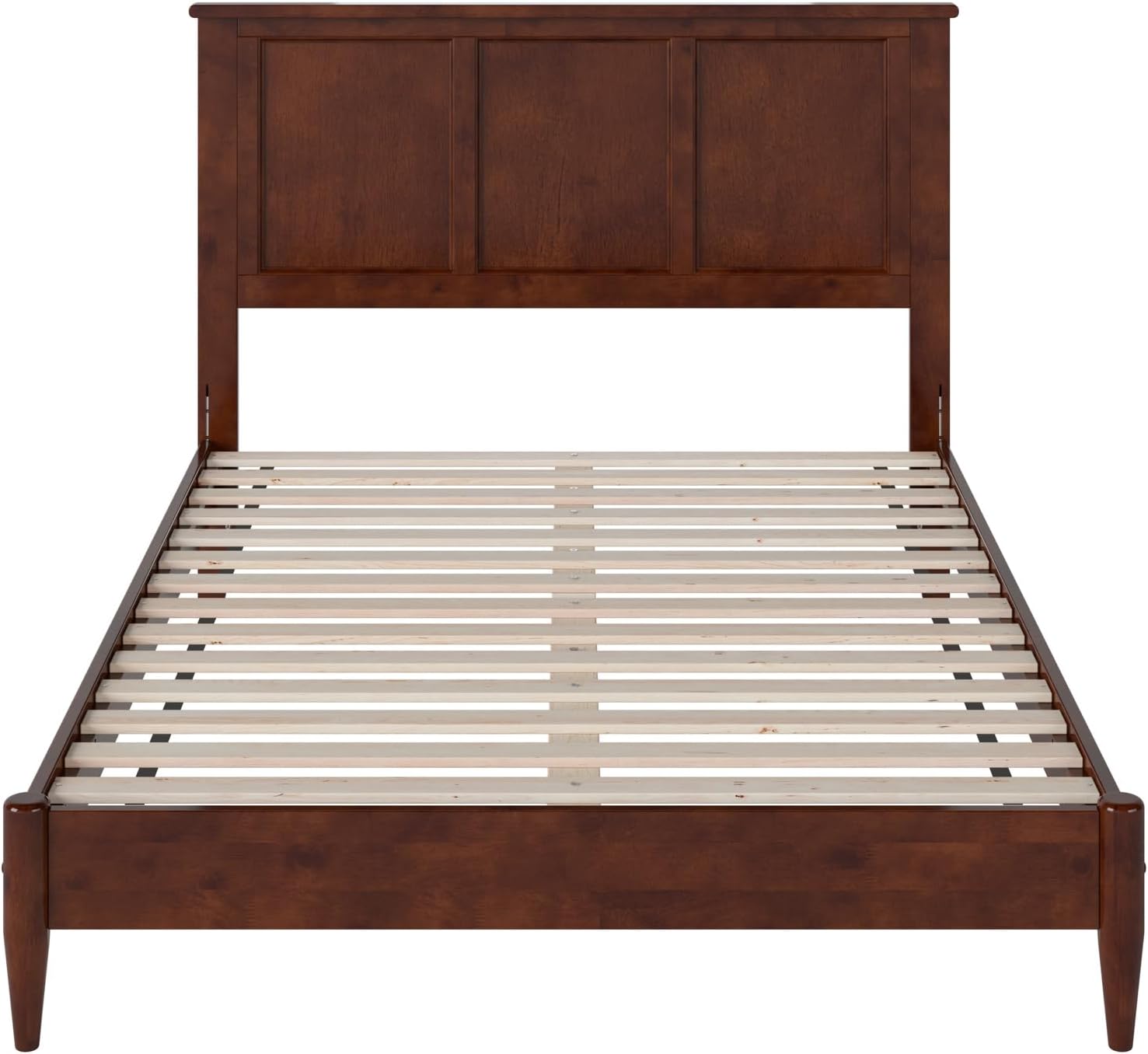 AFI, Charlotte Full Solid Wood Low Profile Platform Bed, Walnut