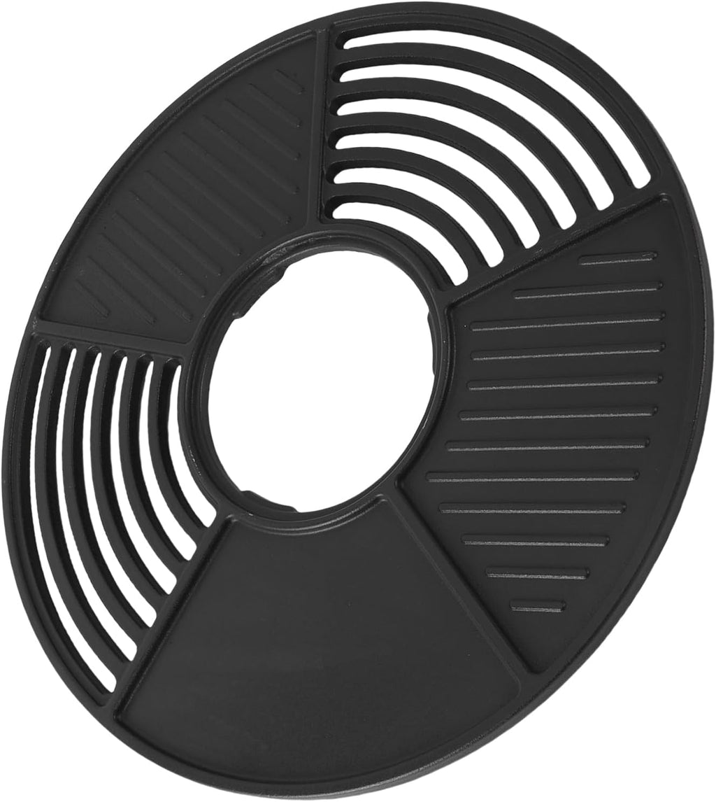 Cast Iron Grill Plate 42cm Round Heavy Duty Non Stick Enamel Coating Grill Griddle for Indoor Outdoor Cooking BBQ Camping Picnics Backyard Parties