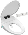 Bidet Toilet Seat with Warm Water Wash, Air Dryer, Heated Seat, Remote Control, LED Display, Self-Cleaning Nozzle, Night Light & Multiple Cleaning Modes (Elongated)
