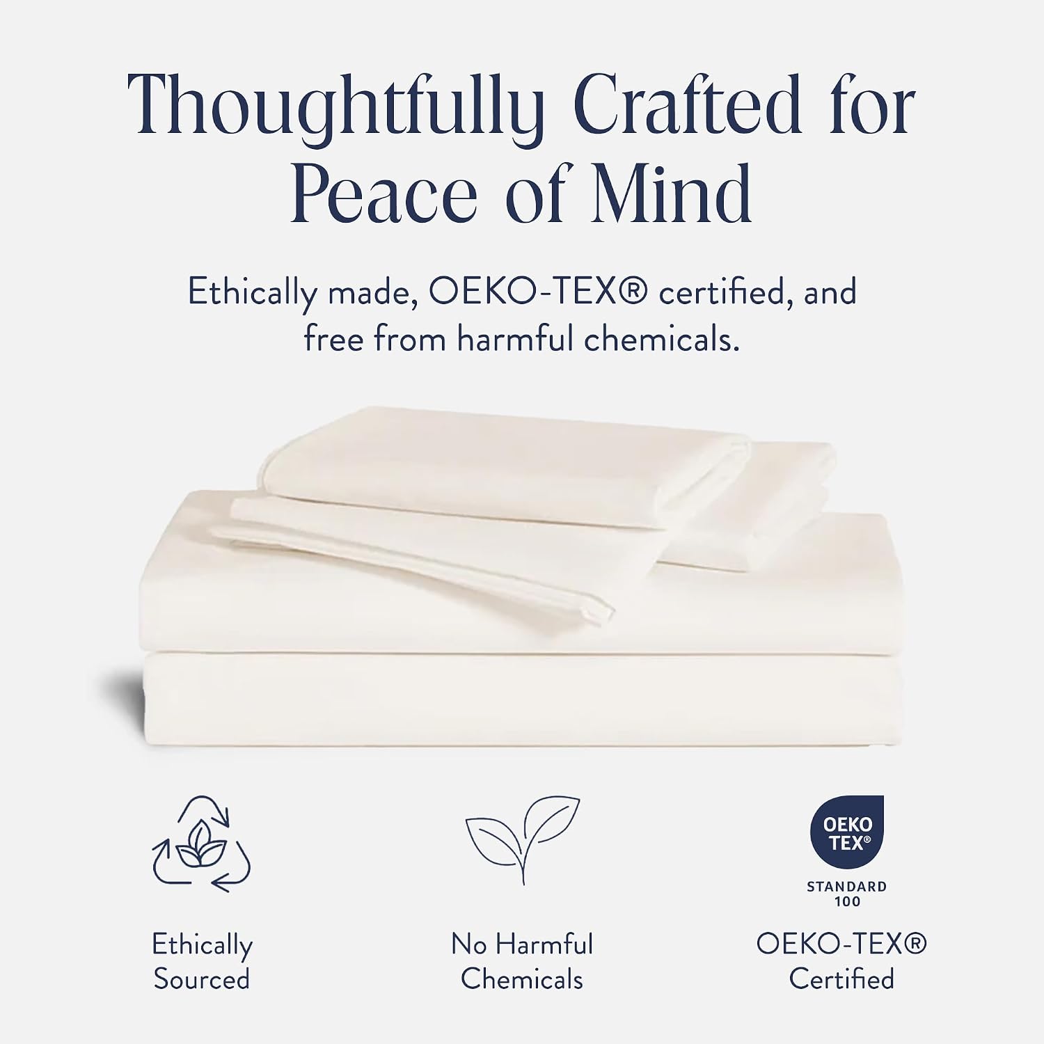 Brooklinen Luxury Sateen 4 Piece Sheet Set - 100% Cotton Bed Sheets, Soft & Durable California King Size Sheets Set in Cream, Oeko-TEX Certified Bedding Set,1 Fitted Sheet,1 Flat Sheet,2 Pillowcases
