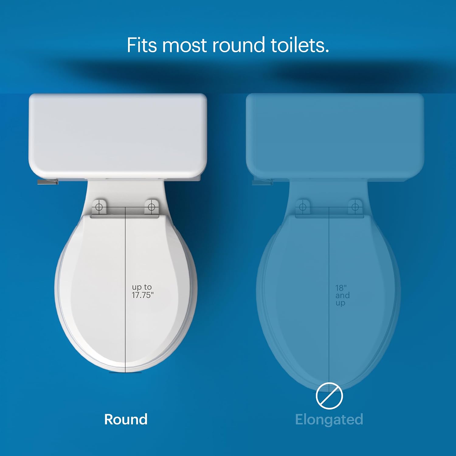 Brondell L60-RW LumaWarm Heated Toilet Seat with Night Light, 3 Temperature Settings, Gentle Close Lid,Easy Installation,Built-In Controls,Round,White