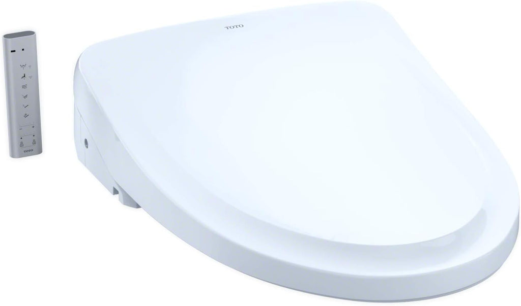 TOTO® WASHLET® S500e Electronic Bidet Toilet Seat with EWATER+® Bowl and Wand Cleaning, Classic Lid, Elongated, Cotton White - SW3044#01
