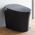 HOROW Black Smart Toilet with Pump and Bidet Built In, Bidet Toilet with Auto Dual Flush and Auto Open/Close Lid, Smart Toilet with Heated Seat, Warm Dryer, Night Light, and Digital Display