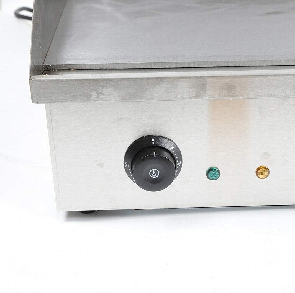 YIYIBYUS Commericial Grill Griddle Electric Dorayaki Teppanyaki Machine Nonstick Pancake Gong Burner Machine Stainless Steel Adjustable Temperture Control for Kitchen Restaurant Bar BBQ
