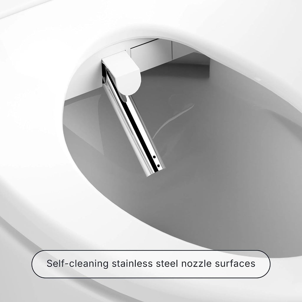X3 Bidet Toilet Seat,Elongated Smart Toilet Seat with Air Dryer, Hot-Cold Spa,Self-Cleaning Dual Nozzles for Rear and Front Cleansing, Nightlight