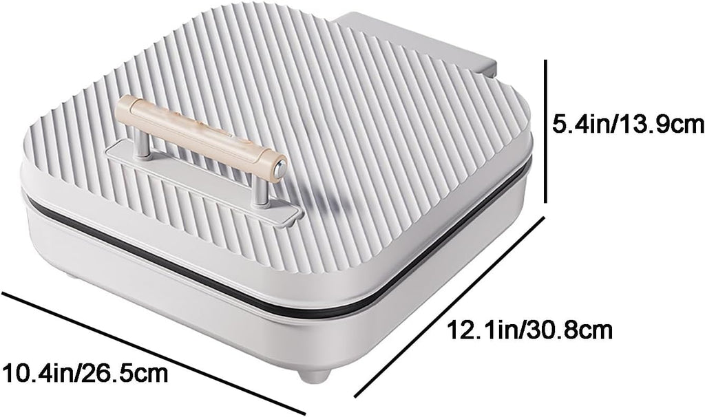 Double-Sided Electric Skillet with Lid, Household Multi-Electric Baking Pan, 180° Folding Electric Grill Pan, for BBQ, Fried Rice, Pizza