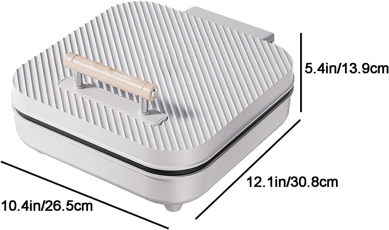 Double-Sided Electric Skillet with Lid, Household Multi-Electric Baking Pan, 180° Folding Electric Grill Pan, for BBQ, Fried Rice, Pizza