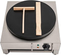 Electric Crepe Maker,16 Inch Large Pancake Machine Crepes Griddle With Wooden Spreader,2200W Stainless Steel Crepe Maker for Kitchens,Restaurants