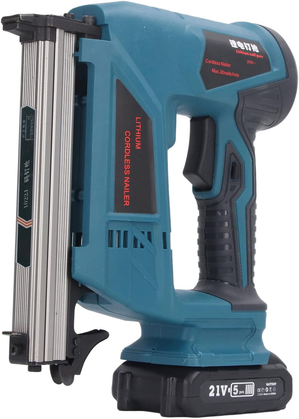Electric Brad Nailer Cordless Efficient Staple Gun Kit for Woodworking Furniture Production