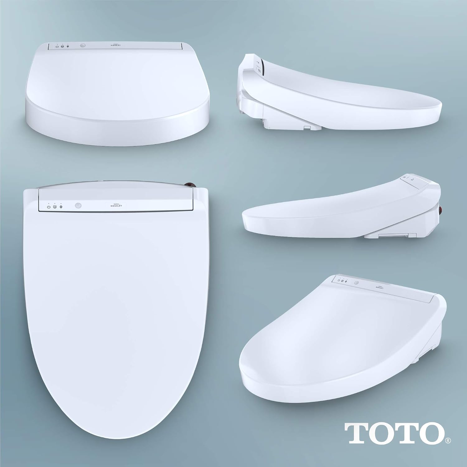 TOTO® WASHLET® K300 Electronic Bidet Toilet Seat with Instantaneous Water Heating, PREMIST and EWATER+ Wand Cleaning, Elongated, Cotton White - SW3036R#01