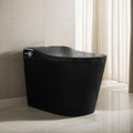 WinZo Elongated Smart Toilet With Bidet Built-in,Auto Open & Flush Auto Soft Close Seat, Hands-Free Adjusted Heated Seat & Warm Air Dyring, Matte Black (No Foam Cover Version)