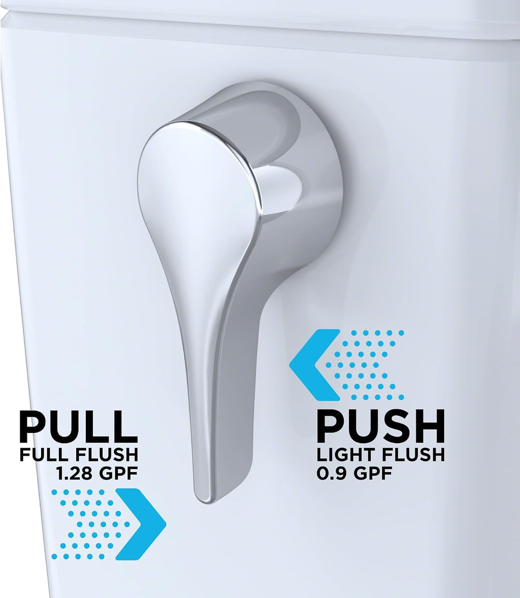 TOTO® WASHLET®+ Aquia IV® Cube Two-Piece Elongated Dual Flush 1.28 and 0.9 GPF Toilet with S7 Contemporary Bidet Seat, Cotton White - MW4364726CEMFGN#01