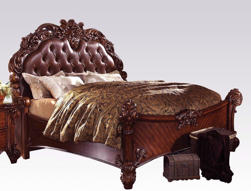 Acme Vendome Bedroom Set with King Bed, Nightstand, Dresser and Mirror
