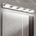 OKELI 5 Light Bathroom Vanity Light Brushed Nickel Modern 36W LED Dimmable Vanity Light Over Mirror 350° Adjustable Lamp Head Cold White 6000K ETL Listed 36.2Inch