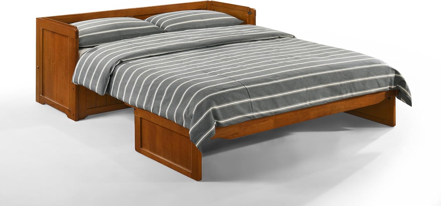 NIGHT & DAY Furniture Murphy Cube Cabinet Bed (Beadboard Cherry)