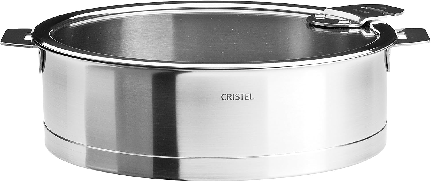Cristel Strate S26QLKSA Saute Pan, 4.5 quart, Silver