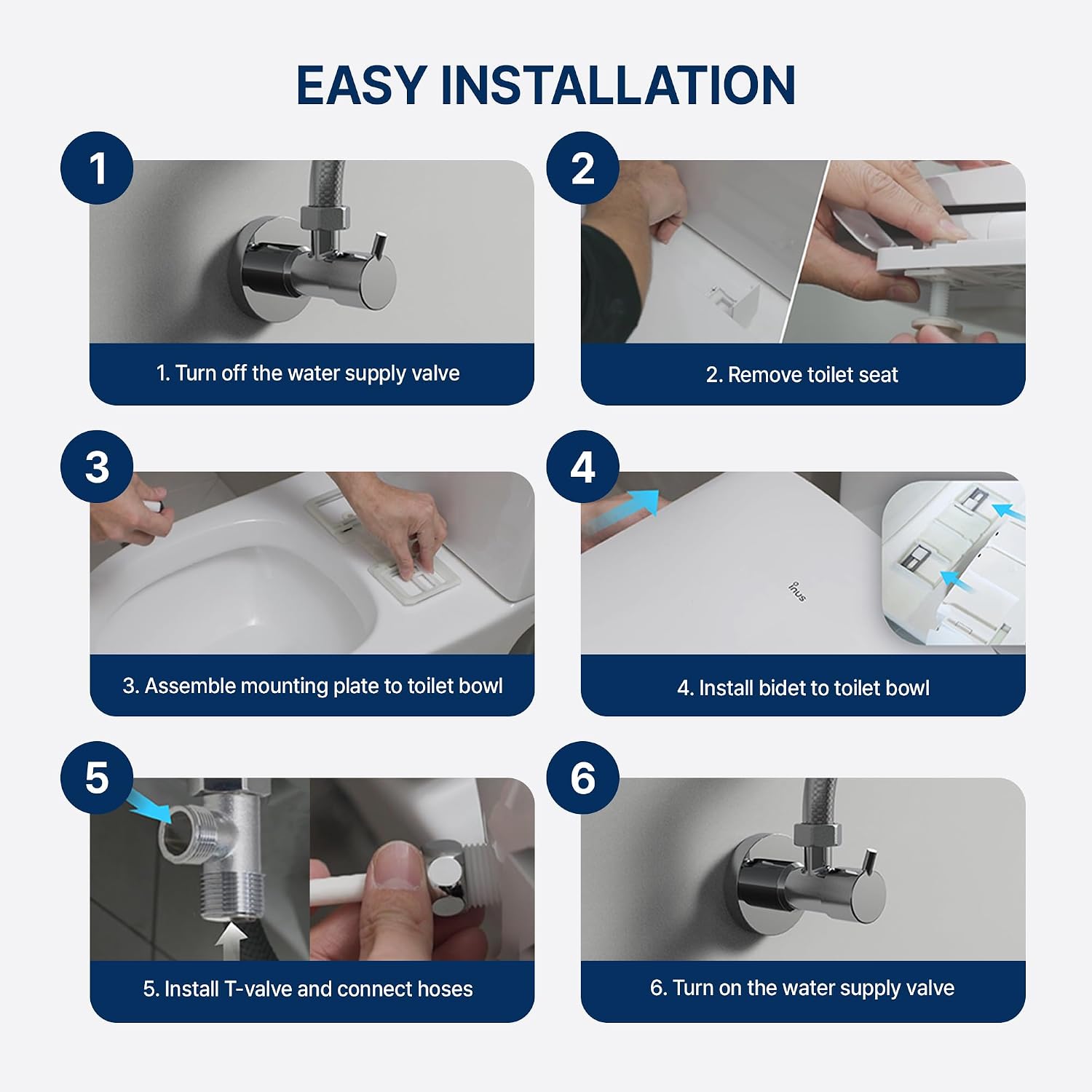 Inus N21 Electric Heated Bidet Toilet Seat Elongated, Warm Water, Smart Heated Water Luxury Bidet Toilet Seat with Kids Mode, Self Cleaning Nozzle, Tankless, Smart Touch Panel & Temperature Control