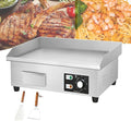 Commercial Electric Griddle with 2 Frying Spatula, Stainless Steel Teppanyaki Grill 50-300℃ Countertop Griddle, Nonstick Barbecue Hot Plate for Grilling Bacon, ，1500W