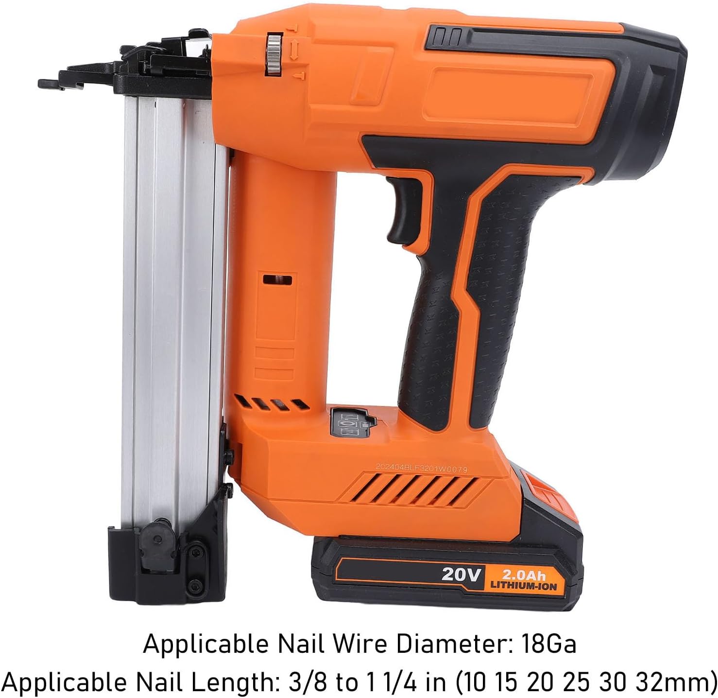 Cordless Brad Nailer, 18Ga 3/8 to 1 1/4 Inch Nail with All Copper Motor, for Woodworking Furniture Production Baseboards Installation (US Plug 100‑220V)