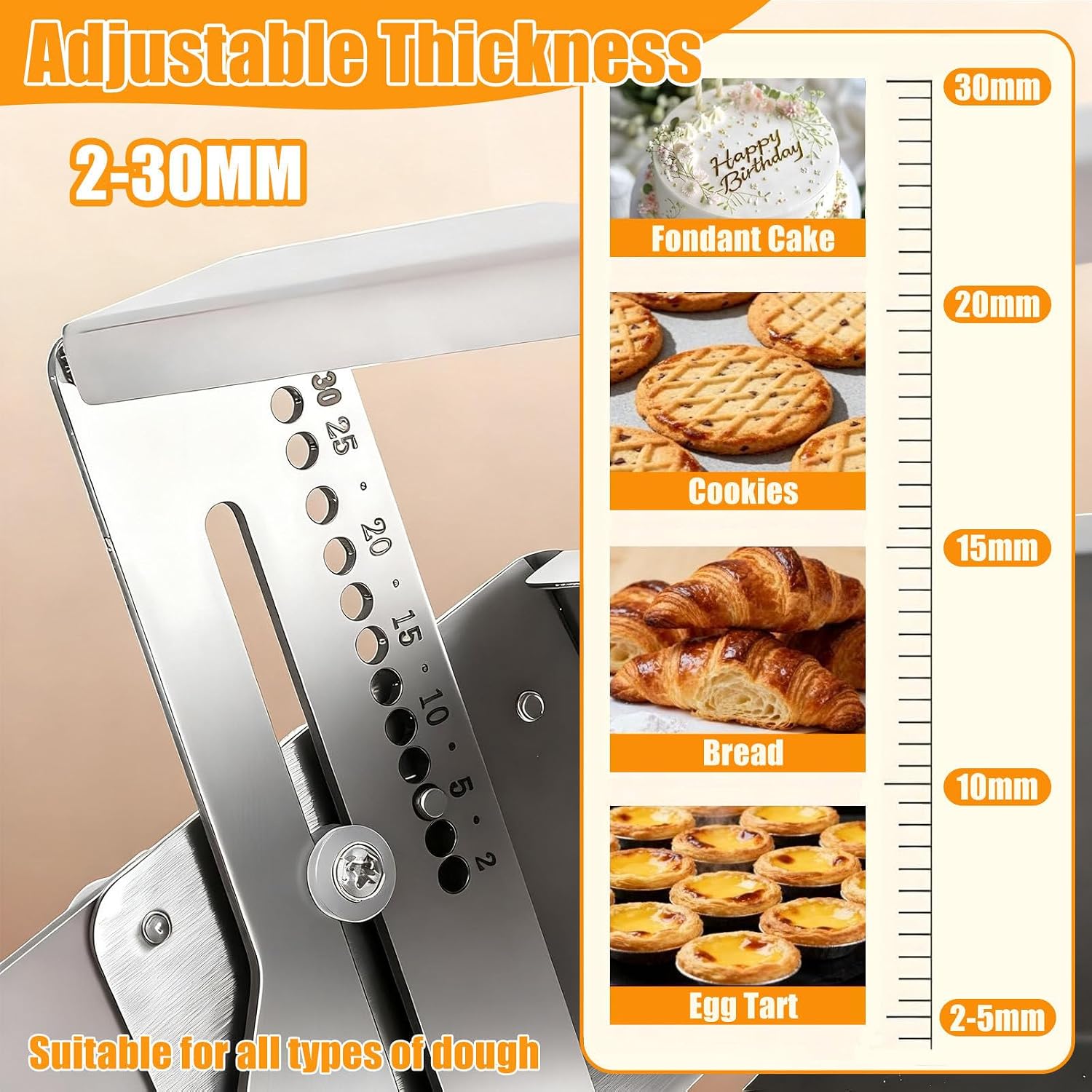 Commercial Dough Sheeter Machine, 17.7' Puff Pastry Sheeter and Fondant Roller, Electric Dough Roller 0.08'-1.18' Adjustable Thickness, Folding Dough Sheeter for Bakeries, Pastries