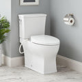 Signature Hardware 481682 Carraway 1.28 GPF Two Piece Elongated Toilet - Bidet Seat Included, ADA Compliant - White