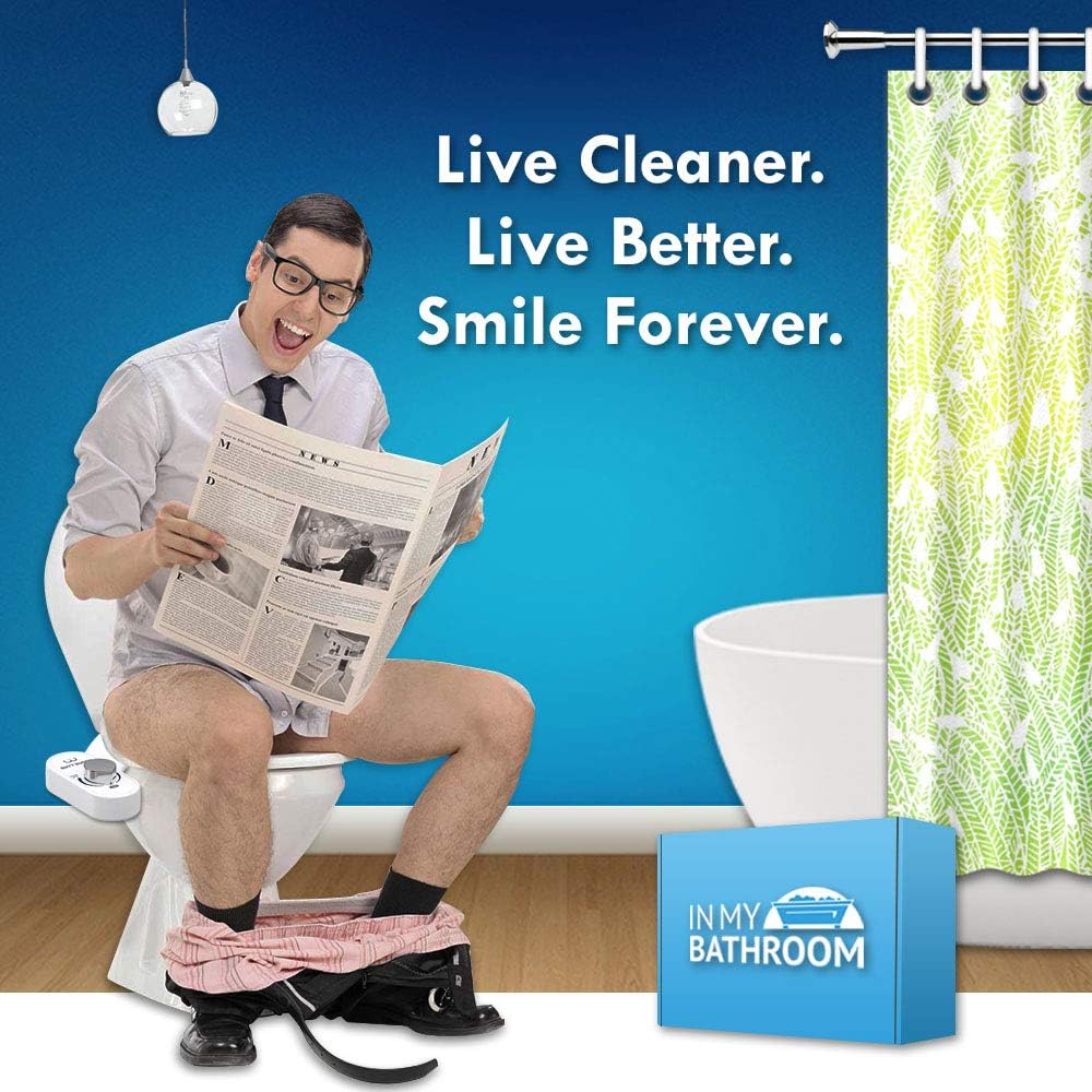 BUTT BUDDY (2 Pack) - Bidet Toilet Seat Attachment & Fresh Water Sprayer (Easy to Install | Non-Electric | Self-Cleaning Nozzle | Gentle Wash | Save Paper & Money | Healthy Life, Sanitary Bathroom)