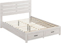 Coaster Home Furnishings Brantford Farmhouse 5-Piece Bedroom Set Queen Size Storage Panel Bed Frame 49-inch Headboard Coastal White 207050Q-S5