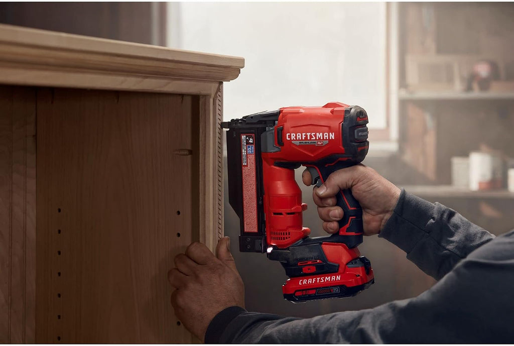 CRAFTSMAN V20 Pin Nailer Kit, 23 Gauge, Cordless, Battery and Charger Included (CMCN623C1)