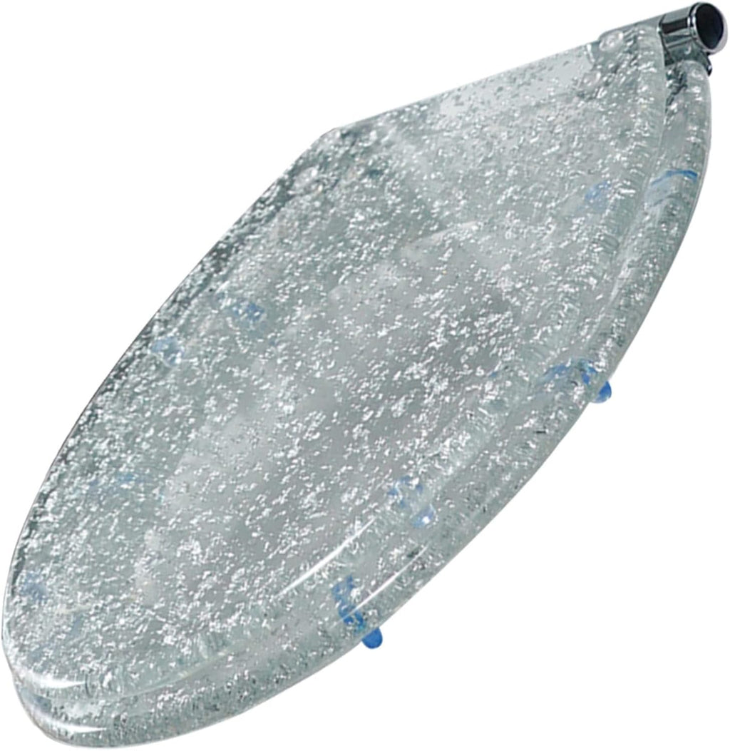Glitter Resin Toilet Seat Elongated, Soft Close Quick Release, Easy Installation/Remove, Fit All Standard Oval-Shape (Silver Foil)