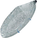 Glitter Resin Toilet Seat Elongated, Soft Close Quick Release, Easy Installation/Remove, Fit All Standard Oval-Shape (Silver Foil)