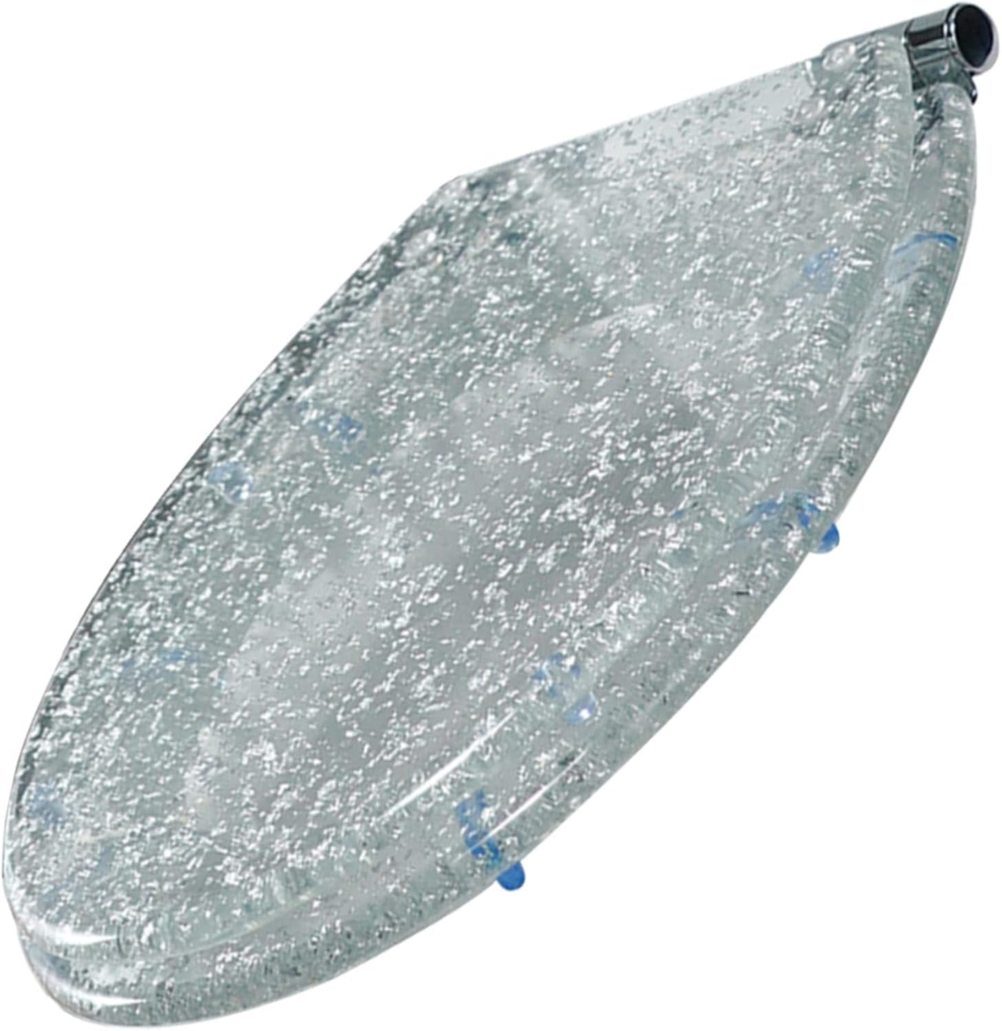 Glitter Resin Toilet Seat Elongated, Soft Close Quick Release, Easy Installation/Remove, Fit All Standard Oval-Shape (Silver Foil)