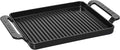 Chasseur Black French Enameled Cast Iron Grill Pan with Dual Handles (13.7-Inch) – Handmade Rectangular Indoor Grill Pan for Restaurant-Quality Searing, Low-Fat Cooking & All-Stovetop Performance