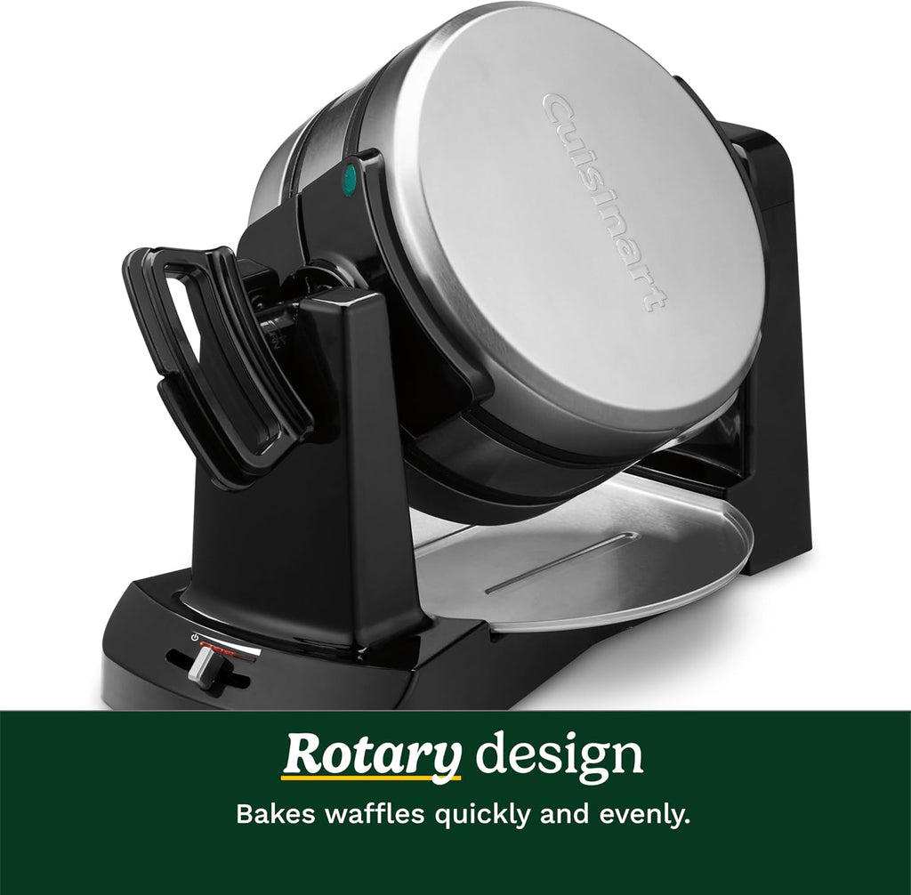Cuisinart Double Flip Belgian Waffle Maker, WAF-F40NAS, Stainless Steel, Grey and Black