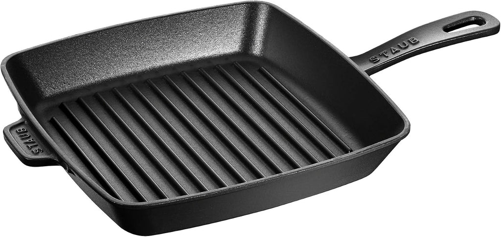 STAUB Cast Iron 10-inch Square Grill Pan - Matte Black