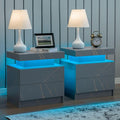 i-aplus Nightstand Set of 2 Modern Night Stands Set of 2 Bed Side Table with 2 Drawers End Tables for Bedroom, Living Room