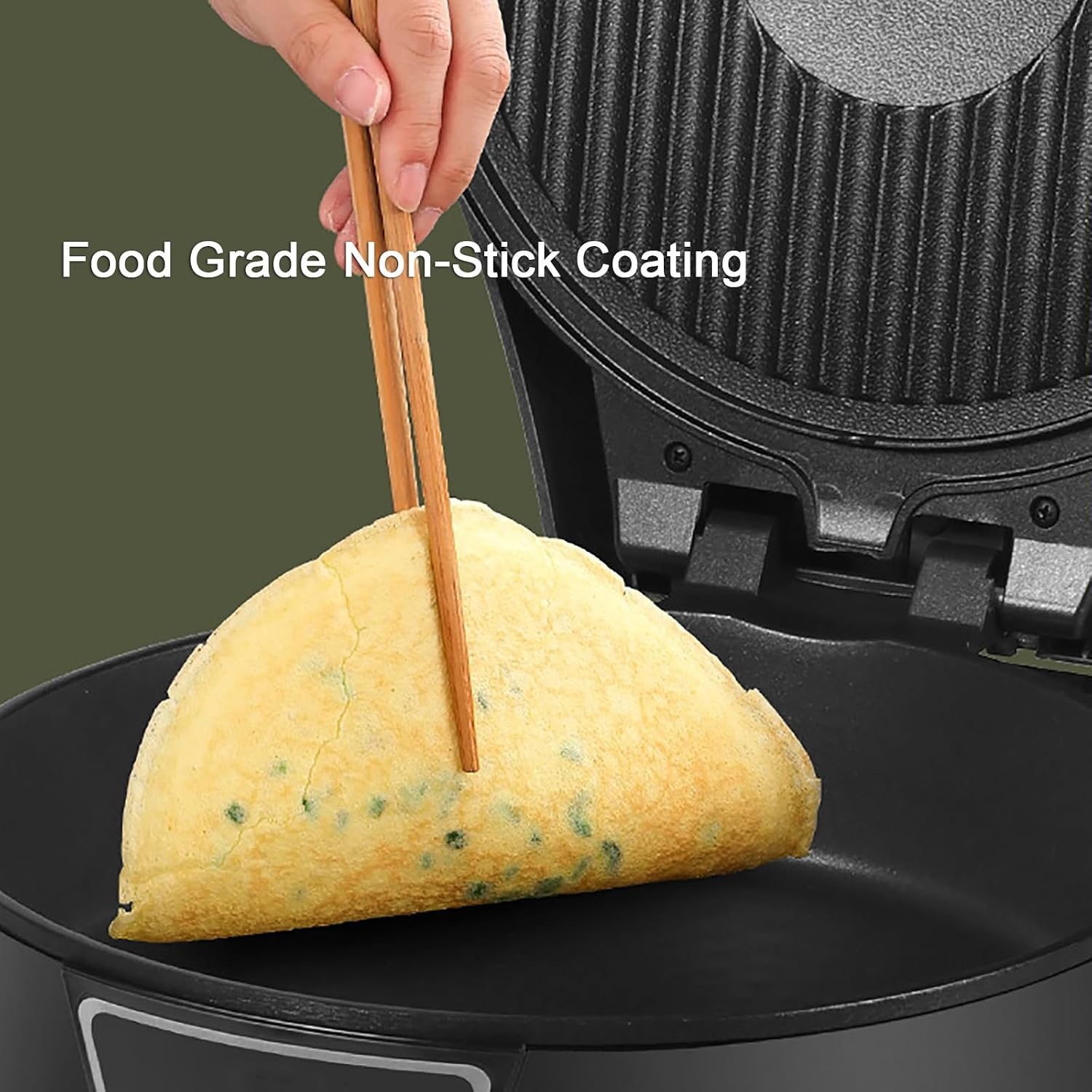 Electric Frying Pan, Electric Griddles, Pizza Maker Machine for Indoor Grill, for Pancakes, Cookies, Burgers(Blue)