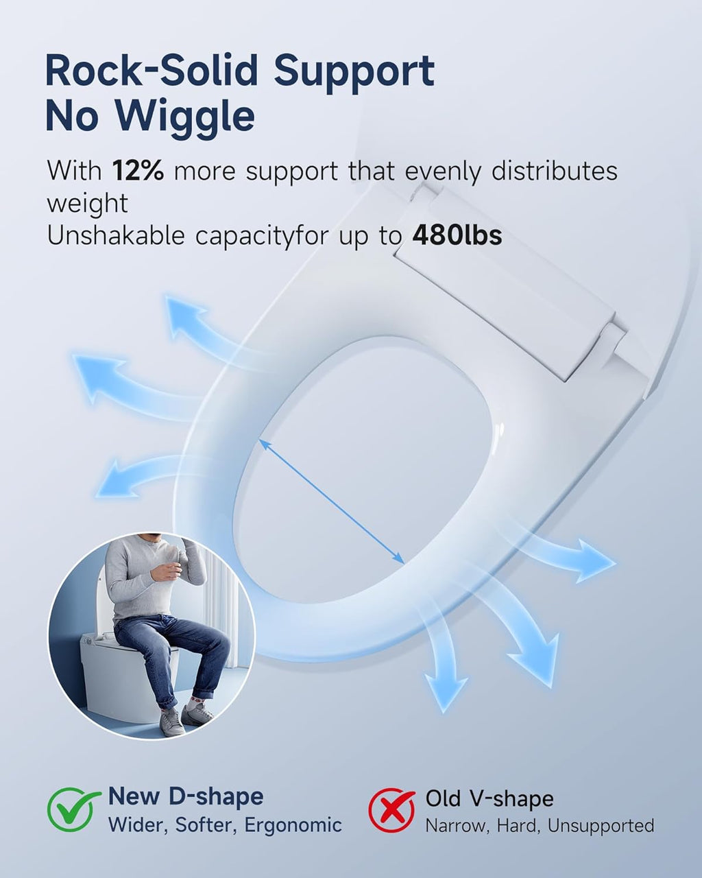 HOROW HR-T30 Non-Electric Bidet Toilet, Tankless Toilet with ADA Chair Height, 1.0GPF and Powerful Flush, Skirted One Piece Toilet for Bathroom, 12' Rough in