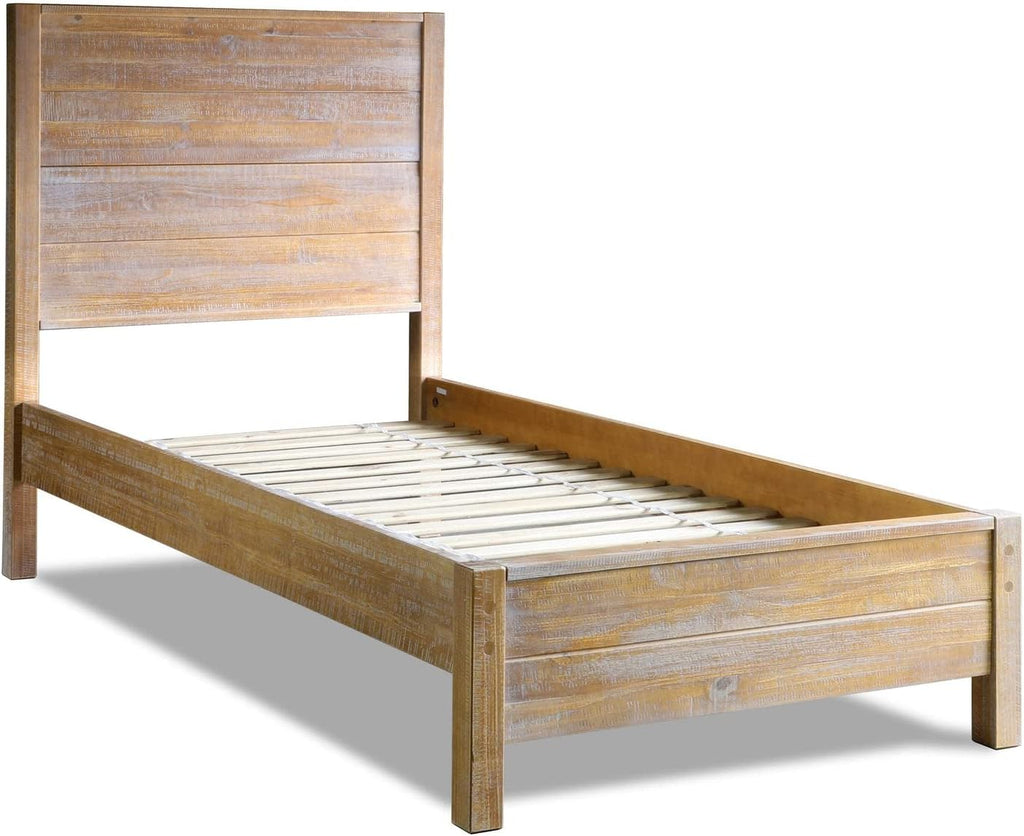 Grain Wood Furniture Montauk Solid Wood Bed, Twin Size, Driftwood