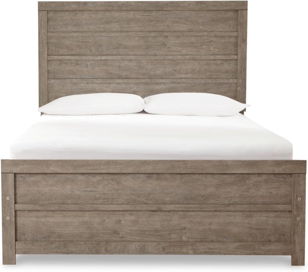 Signature Design by Ashley Culverbach Farmhouse Full Panel Bed, Foundation or Box Spring Needed, Gray