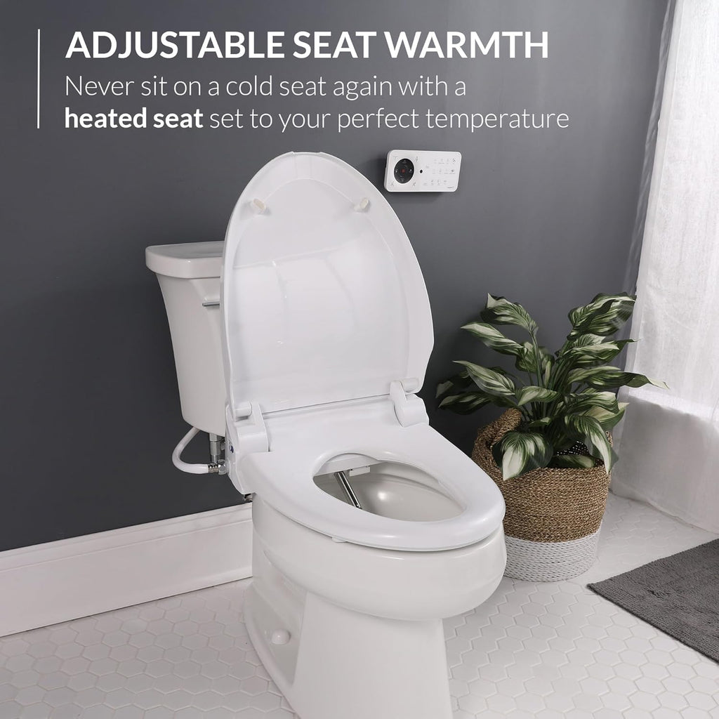 Bio Bidet USPA PRO Modern Bidet Seat, Warm Water, Heated Seat & Dryer, Remote Control, Elongated