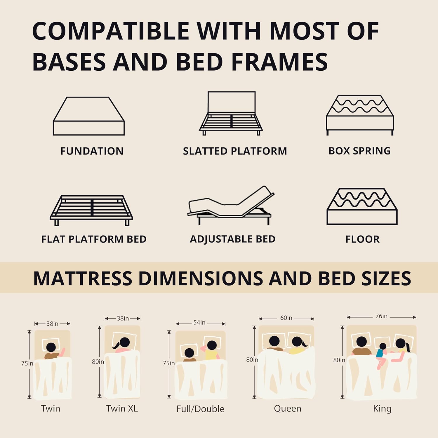 EGOHOME 14 Inch Twin Memory Foam Mattress for Back Pain, Cooling Copper Gel Bed in a Box, Foam Made in USA, CertiPUR-US Certified, Therapeutic Medium Firm, Daybed 38x75x14 Black