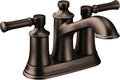 Moen Dartmoor Oil Rubbed Bronze Traditional Two Handle Centerset Bathroom Sink Faucet, 6802ORB