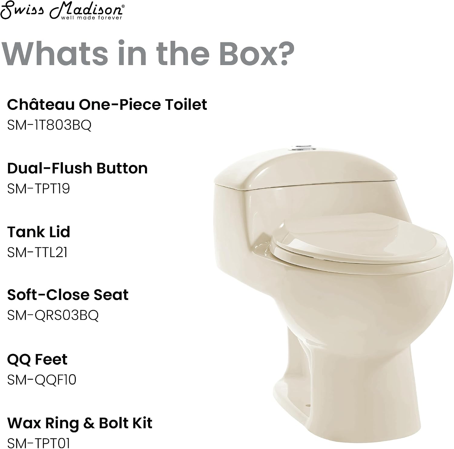Chateau One-Piece Elongated Dual-Flush Toilet in Bisque 1.1/1.6 gpf