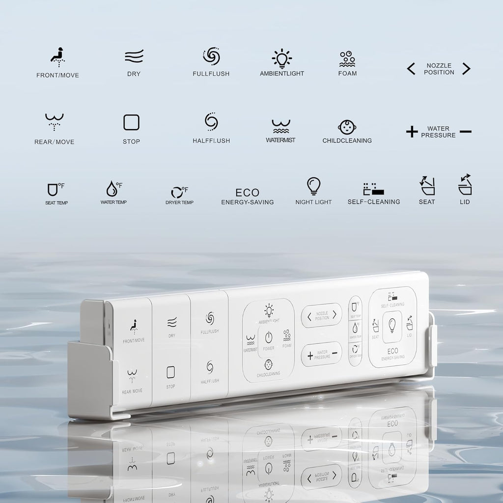 Smart Toilet with Bidet Built-in,One Piece Toilet with Foam Shield,Auto Open/Close Lid,Heated Seat,Warm Water Sprayer & Dryer,Adjustable Night Light,Auto Flush